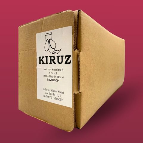 KIRUZ Met Honig-Kirsch-Wein, 10 Liter Box – Produktansicht