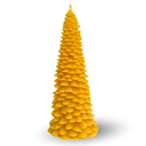 Bienenwachs Kerze "Tannebaum" 270x70mm Brenndauer 65h