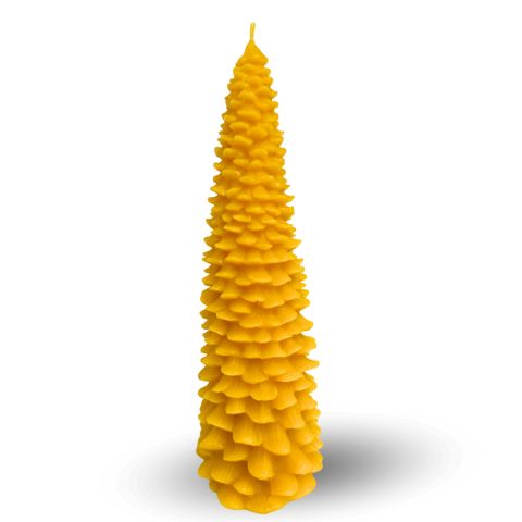 Bienenwachs Kerze "Tannebaum" 270x70mm Brenndauer 65h – Weitere Ansicht