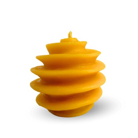 Bienenwachs Kerze "Spirale" 85x80mm Brenndauer 22h – Produktansicht