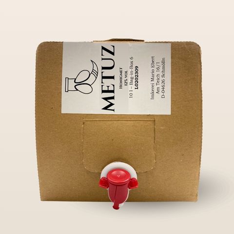 Metuz Met Honig-Wein, 10 Liter Bag-in-Box – Produktansicht