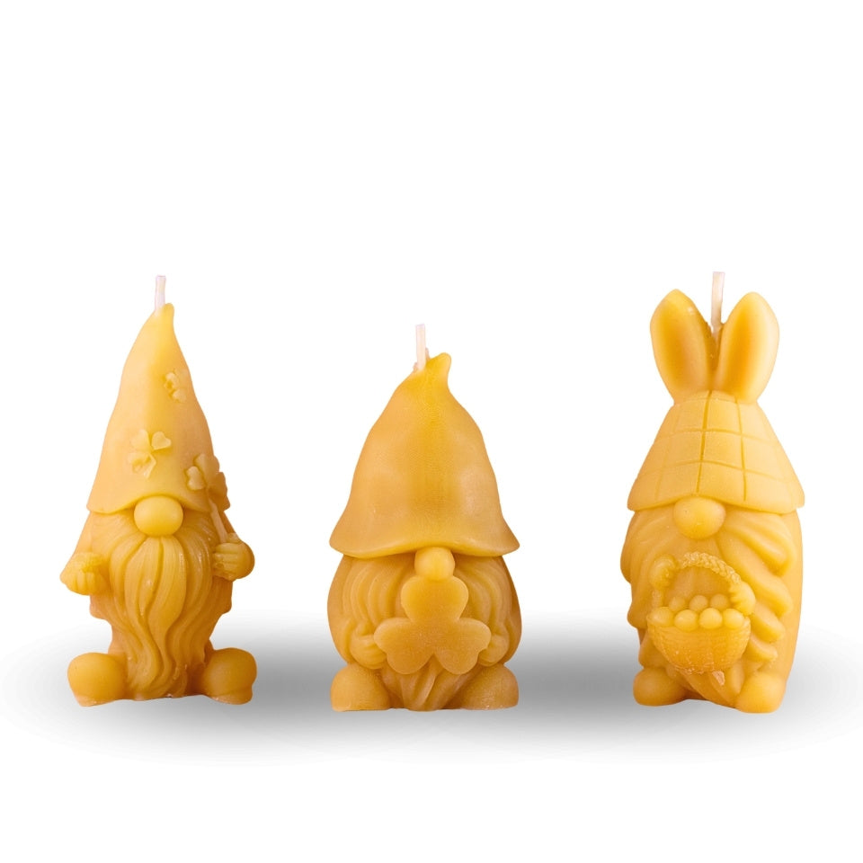 Bienenwachs Kerze Osterkollektion 6er Set Brenndauer je 8h – Detailansicht 4