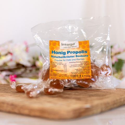 Honig Propolis Naturheilkräuter Bonbon – Weitere Ansicht